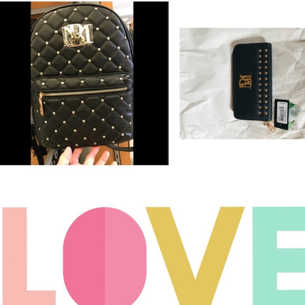 NWT Black Diamonds Quilted Backpack Set